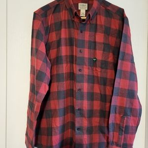 NWT LL Bean Flannel - Red Plaid - Men's - Large Traditional Fit